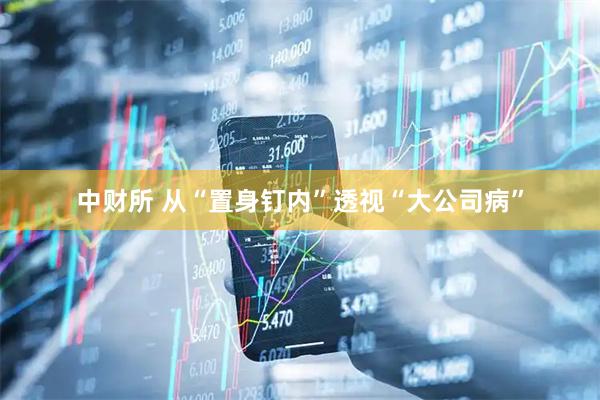 中财所 从“置身钉内”透视“大公司病”